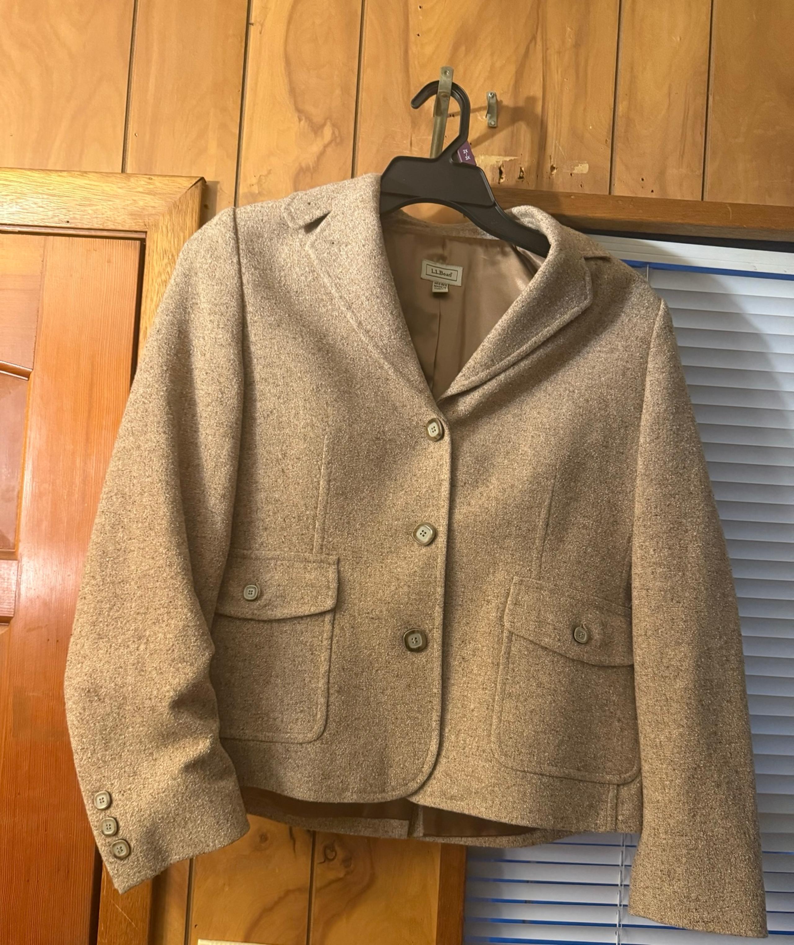 Women’s NWOT Vintage L.L. Bean Wool Silk Blend Blazer Size Medium