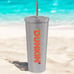 JLo Inspired DUNKIN Bling Tumbler Limited Edition Super Bowl Ad Rhinestone Cup
