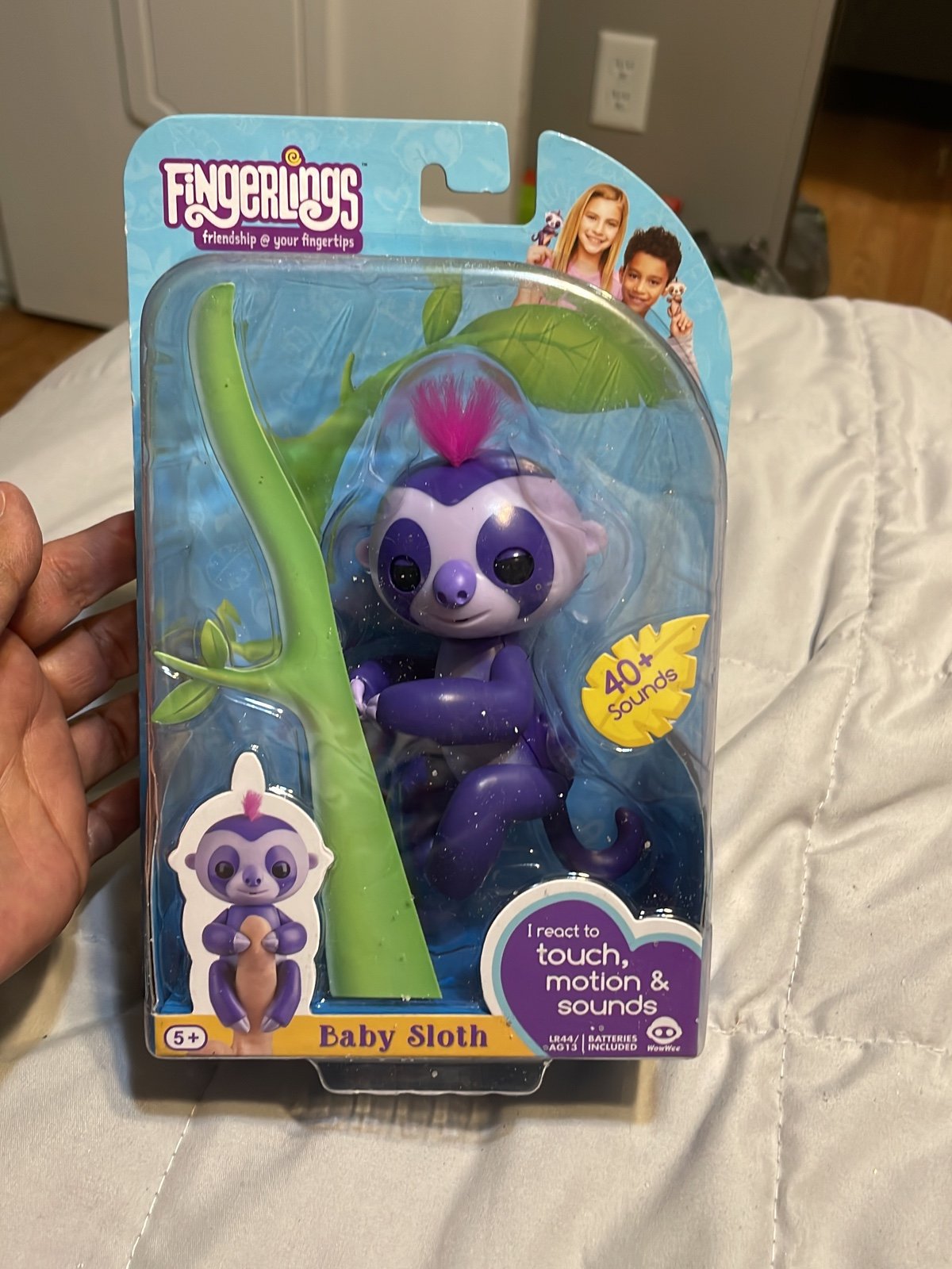 AUTHENTIC Marge The Interactive Baby Sloth Purple