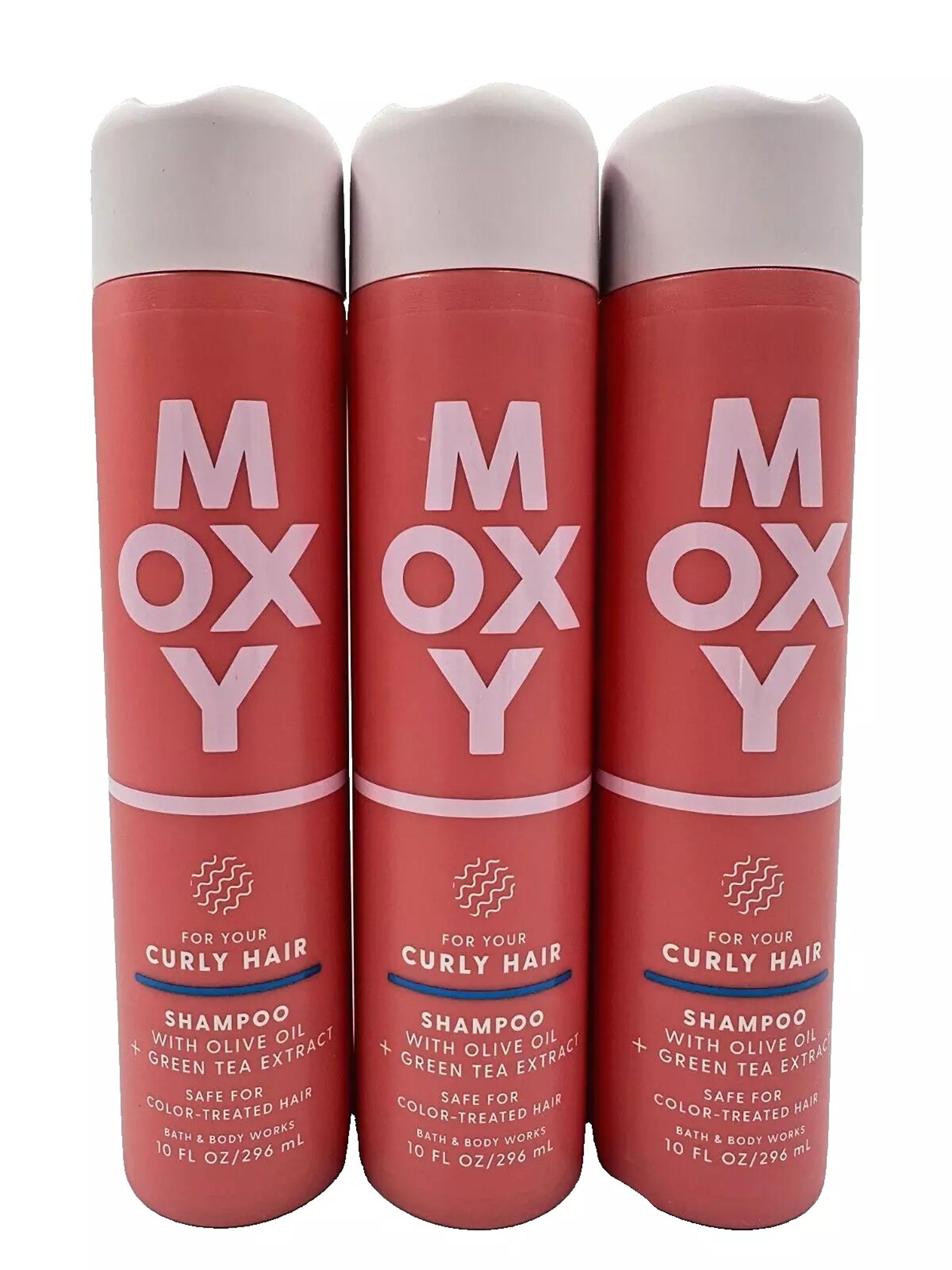 Bath & Body Works LOT 3 Moxy Curly Hair Shampoo Cactus Water 10 oz Oilve Oil Tea