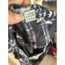 120% Lino floral plaid Shirt Dress long sleeve classy striped box square design
