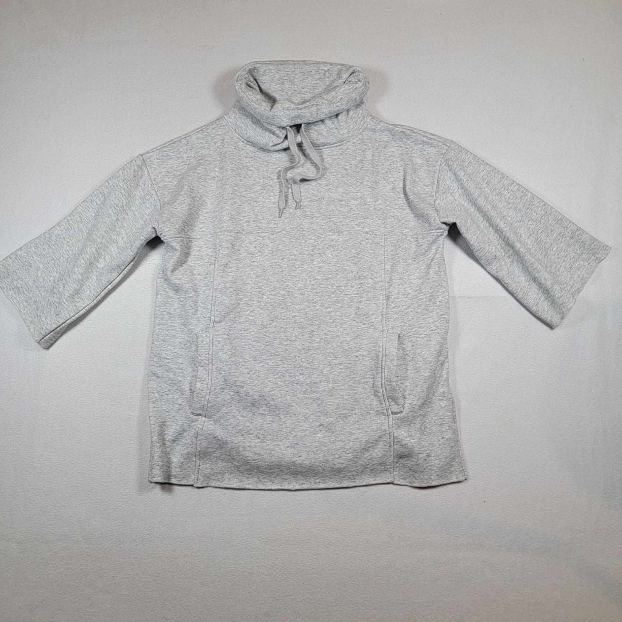 UGG Adult's Rollneck Sweater Sz XS / S Light Heather Gray Drawstrings Fleece