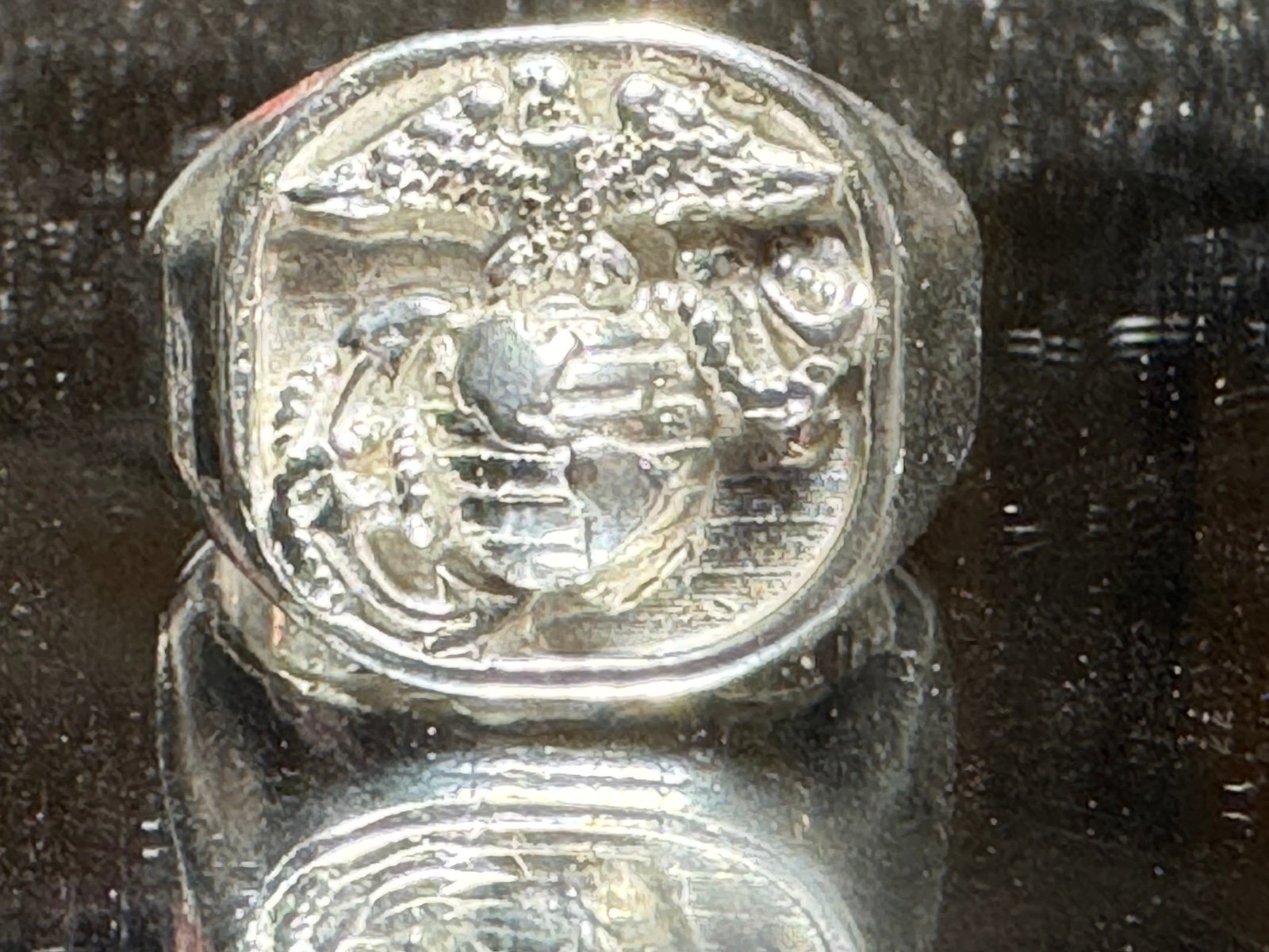 Marine Corp Ring SZ 10.0 Sterling Silver Ring