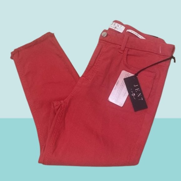 JEN7 by 7 For All Mankind Women's Petite Cropped Skinny Jean Pants Size 10P