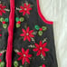 Vintage One Step Up Christmas Knit Sweater Vest Button up Size XL.