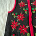 Vintage One Step Up Christmas Knit Sweater Vest Button up Size XL.