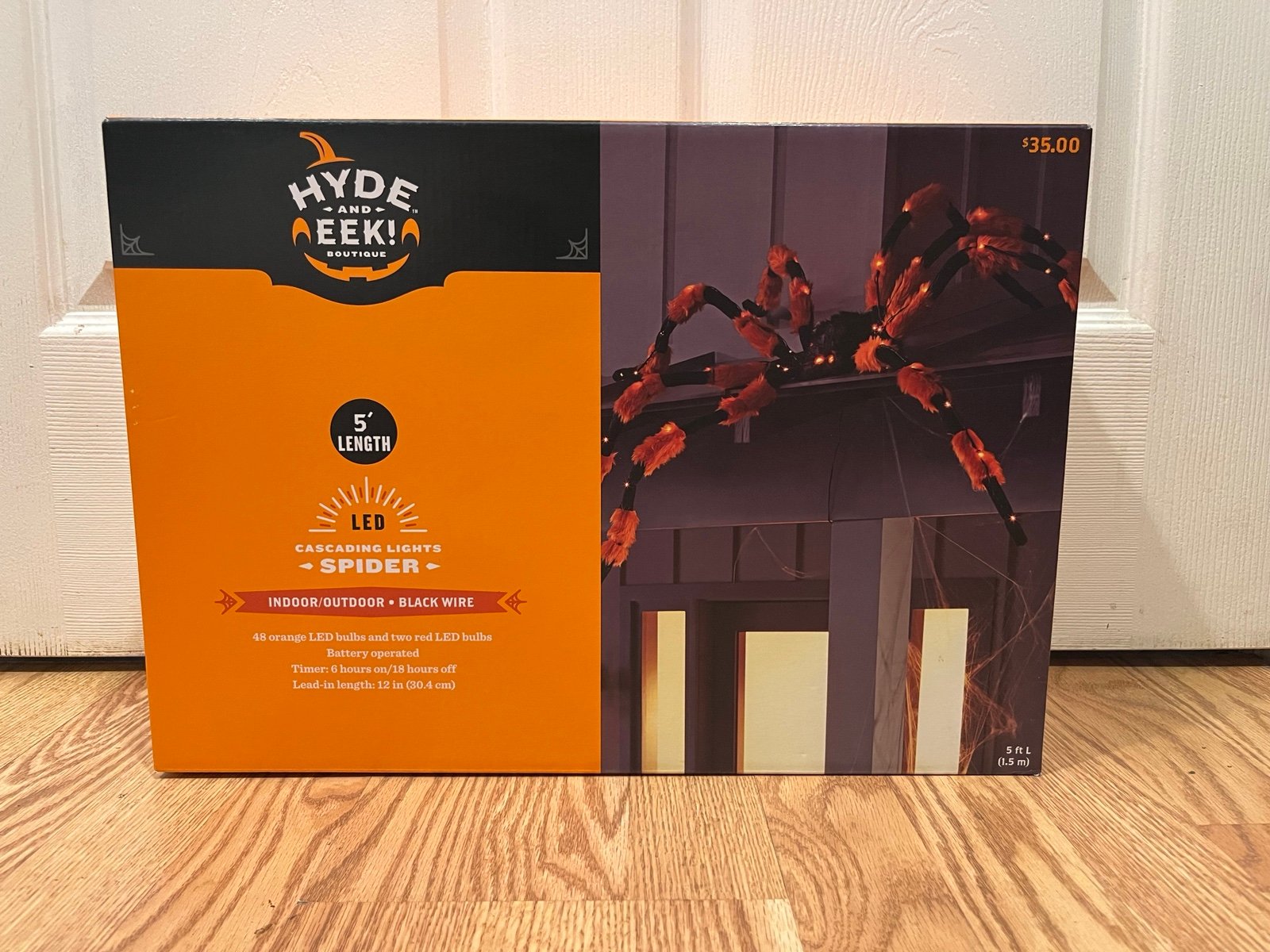 5' LED Hanging Cascading Spider Halloween Silhouette Light - Hyde & EEK Boutique