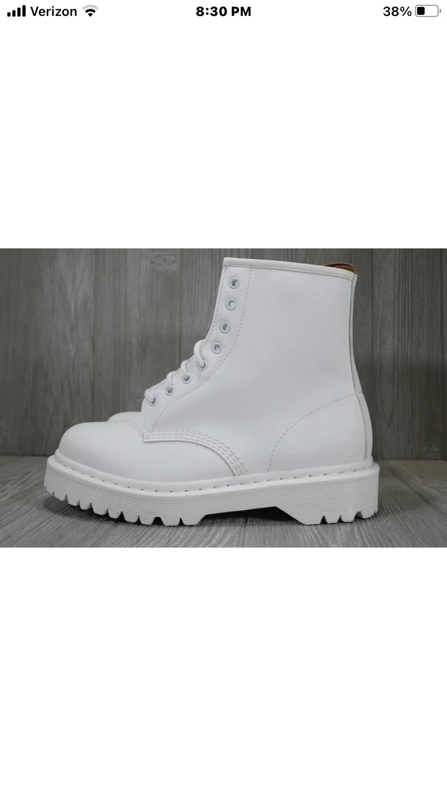 Dr. Martens 1460 Mono White Smooth Vegan Leather Boots 14357100
