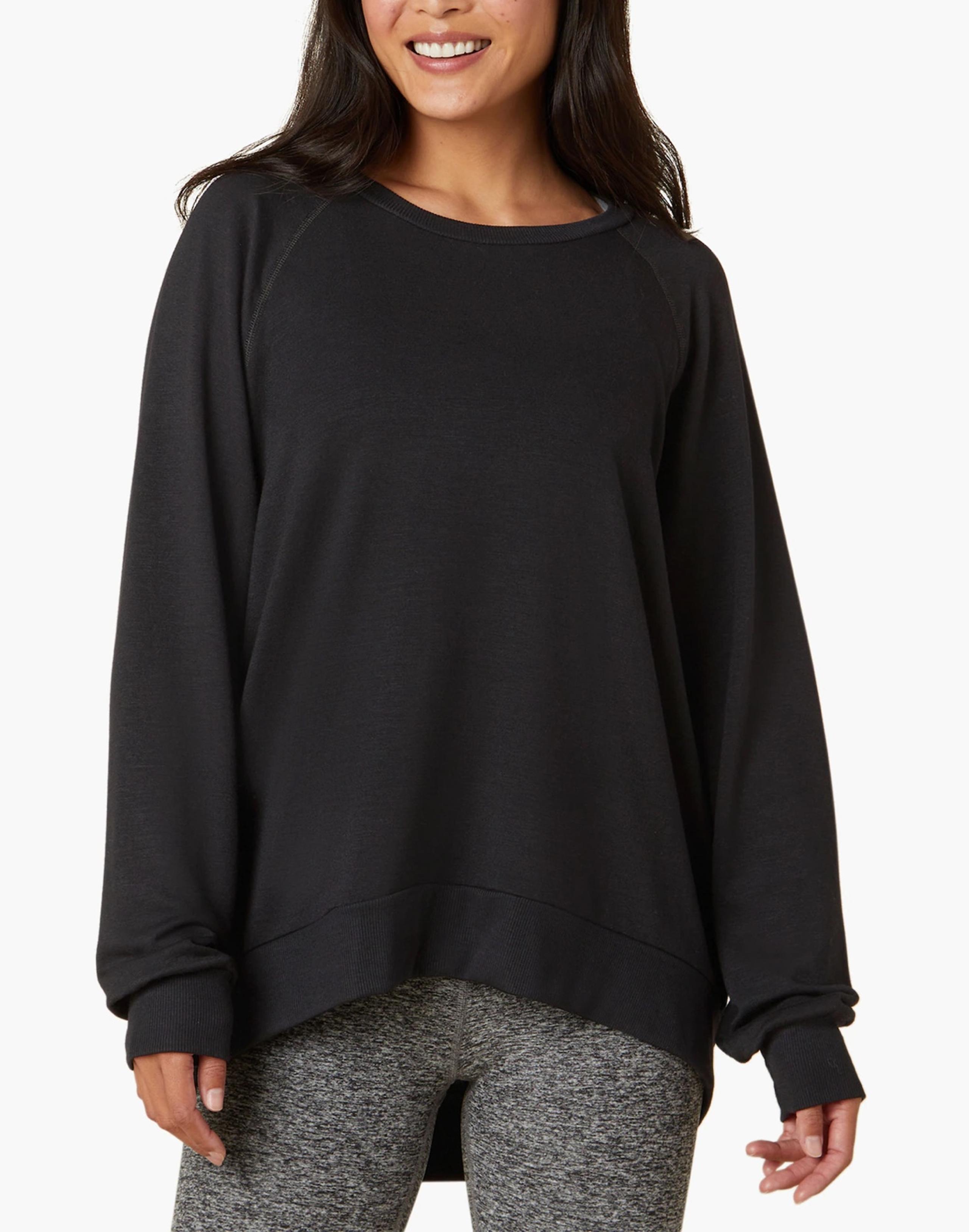 Beyond Yoga Cozy Fleece Saturday Oversized Pullover Long-Sleeve Women’s XS Black