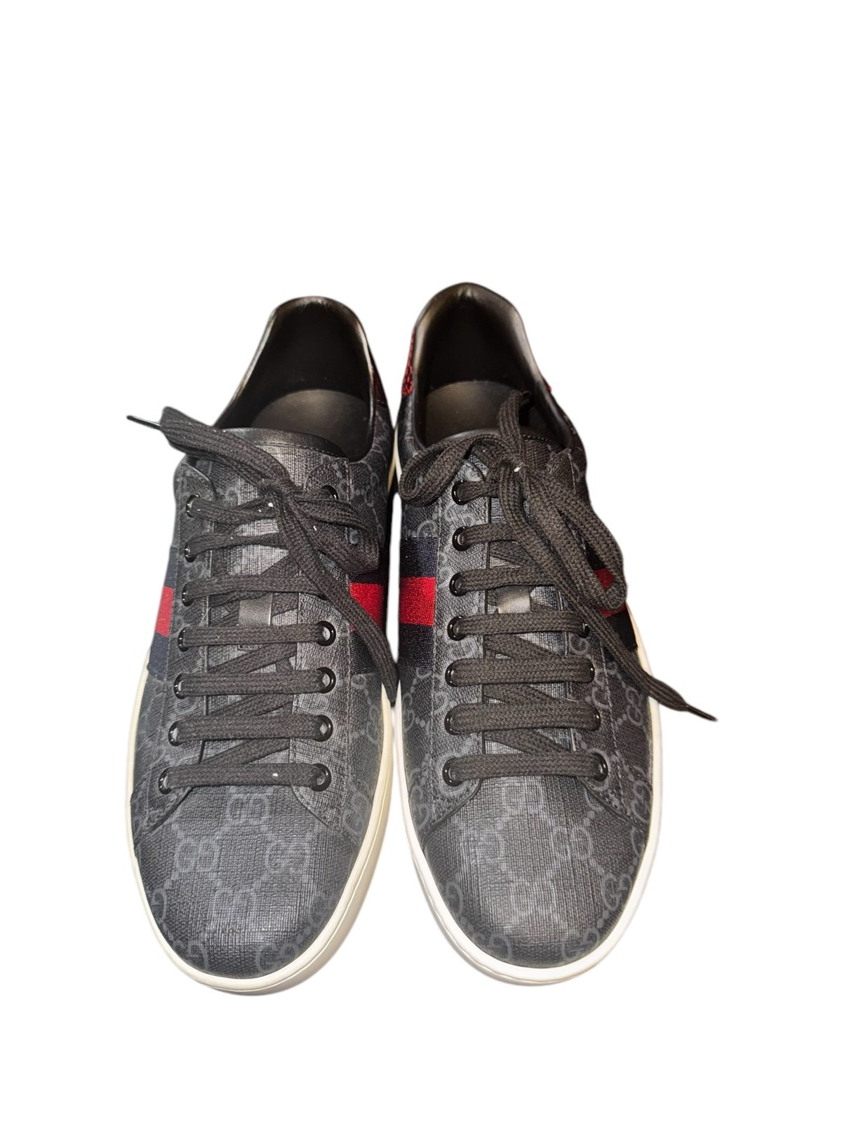 GUCCI Ace GG Supreme Black Mens size 8