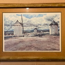 Framed Donald Teague Windmills of Don Luixote Framed Art Print