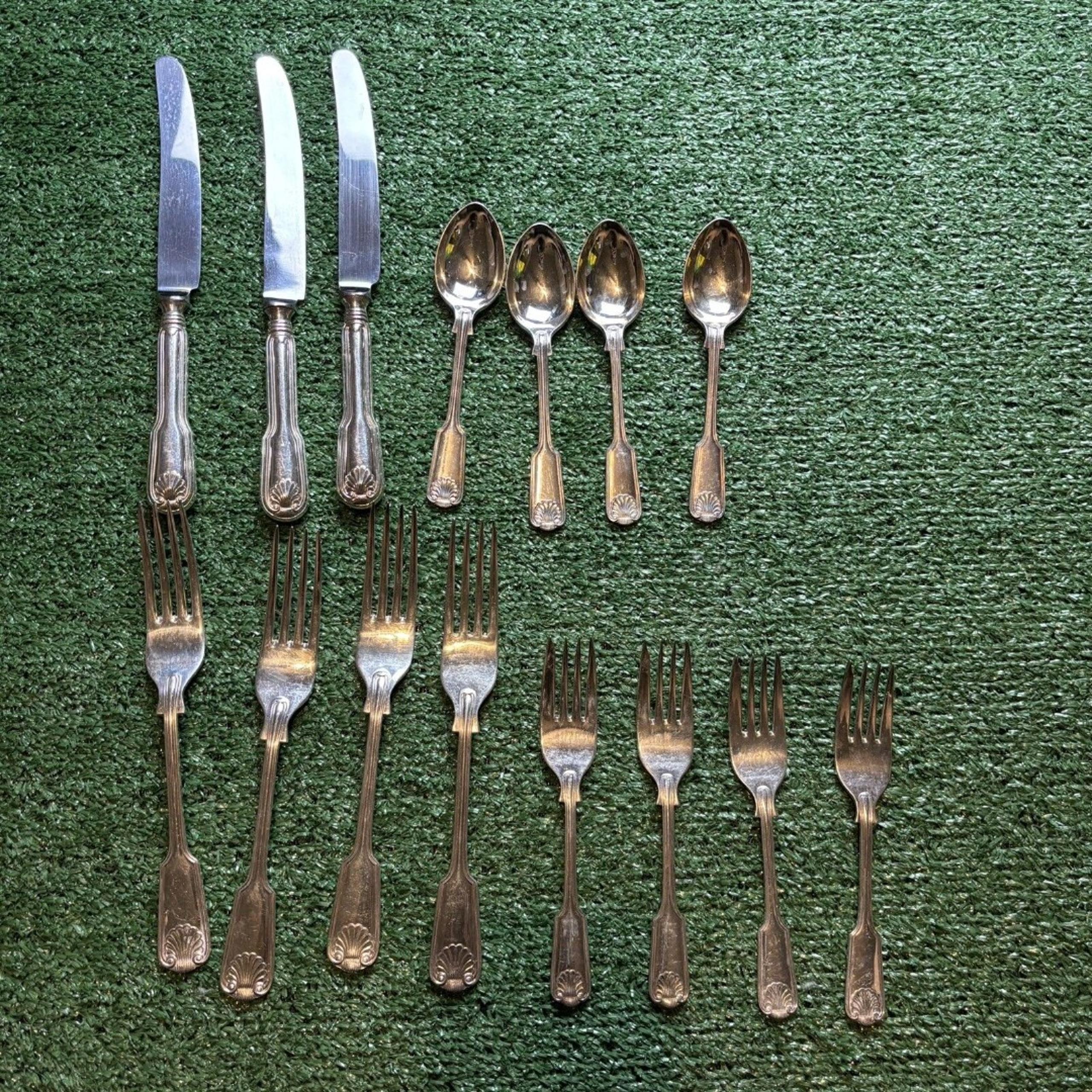 sheffield england crown silver EPNS Silver Plate LOT 15 Silverware Collectible