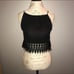 Black Lace Halter Crop Top Size Small