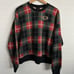 Air Jordan Essential Crest Plaid Fleece Crewneck Sweater Women's Size Large