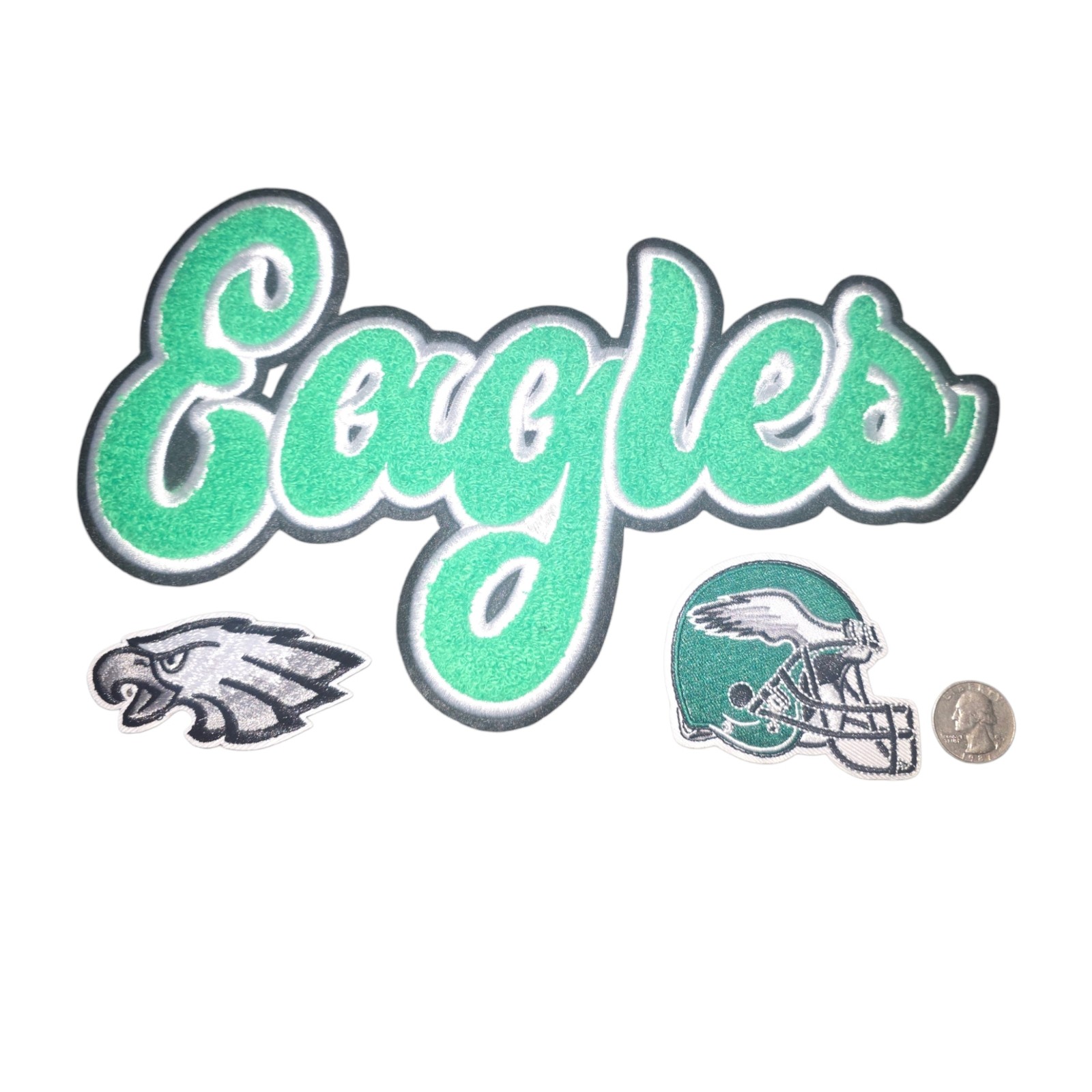 Philadelphia Eagles Iron on Patches 3 pcs bundle