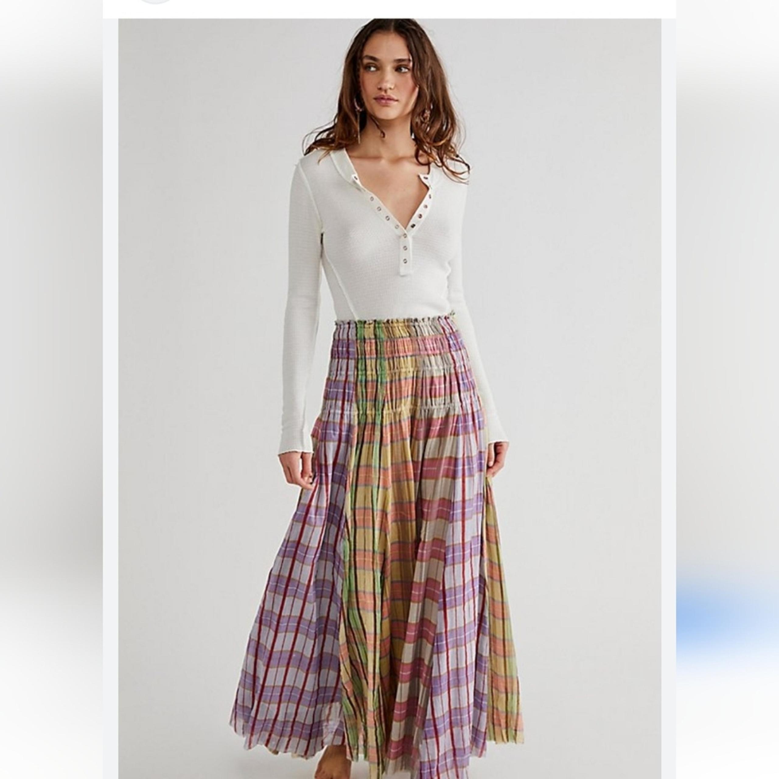 Free people Lausanne convertible maxi skirt sz medium