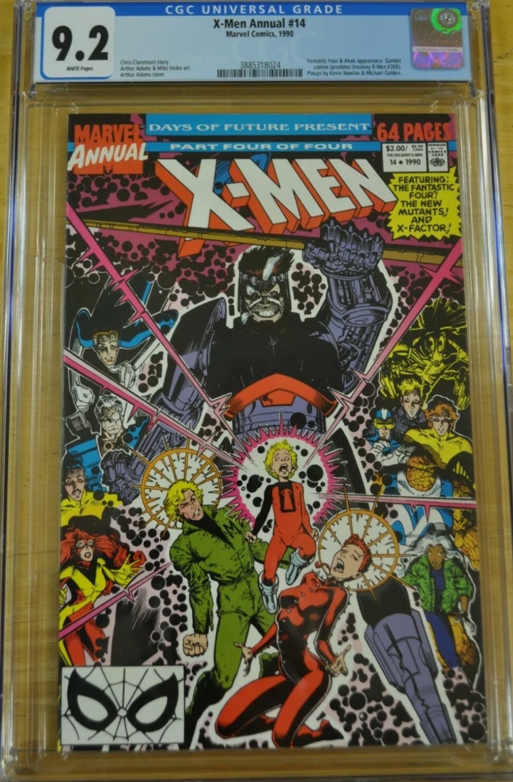 X-MEN ANNUAL #14 CGC 9.2 NM- WP 1ST APP GAMBIT CHRIS CLAREMONT ART ADAMS