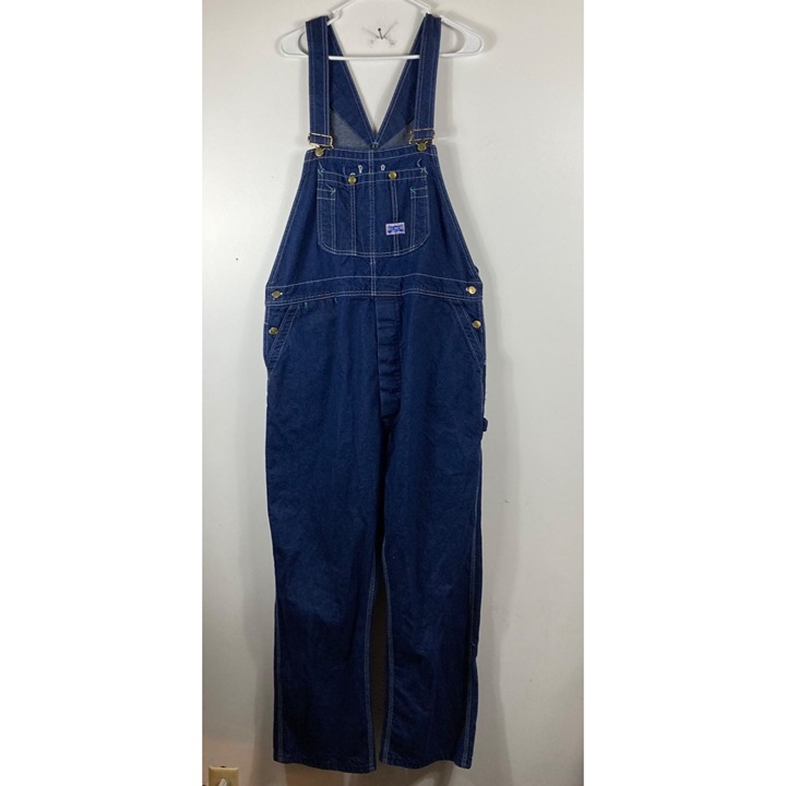 Mens Vintage Big Smith Denim Jean Overalls Made in USA Dark Wash 40 x 30