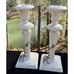 Pair Of Gorgeous Italian Applied Flower Candle Sticks 9.5” Tall -O4