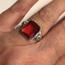 Garnet 925 Sterling Silver Ring