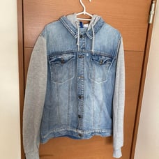 H&M Hooded Denim Jacket XL