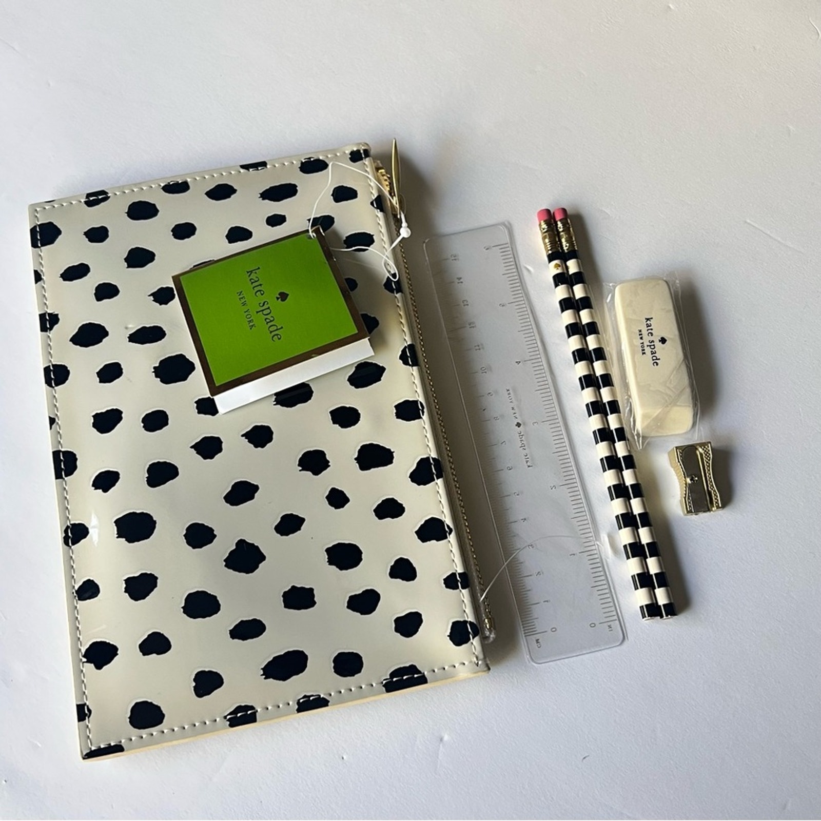 Kate Spade New York Flamingo Dot Pencil Pouch NWT