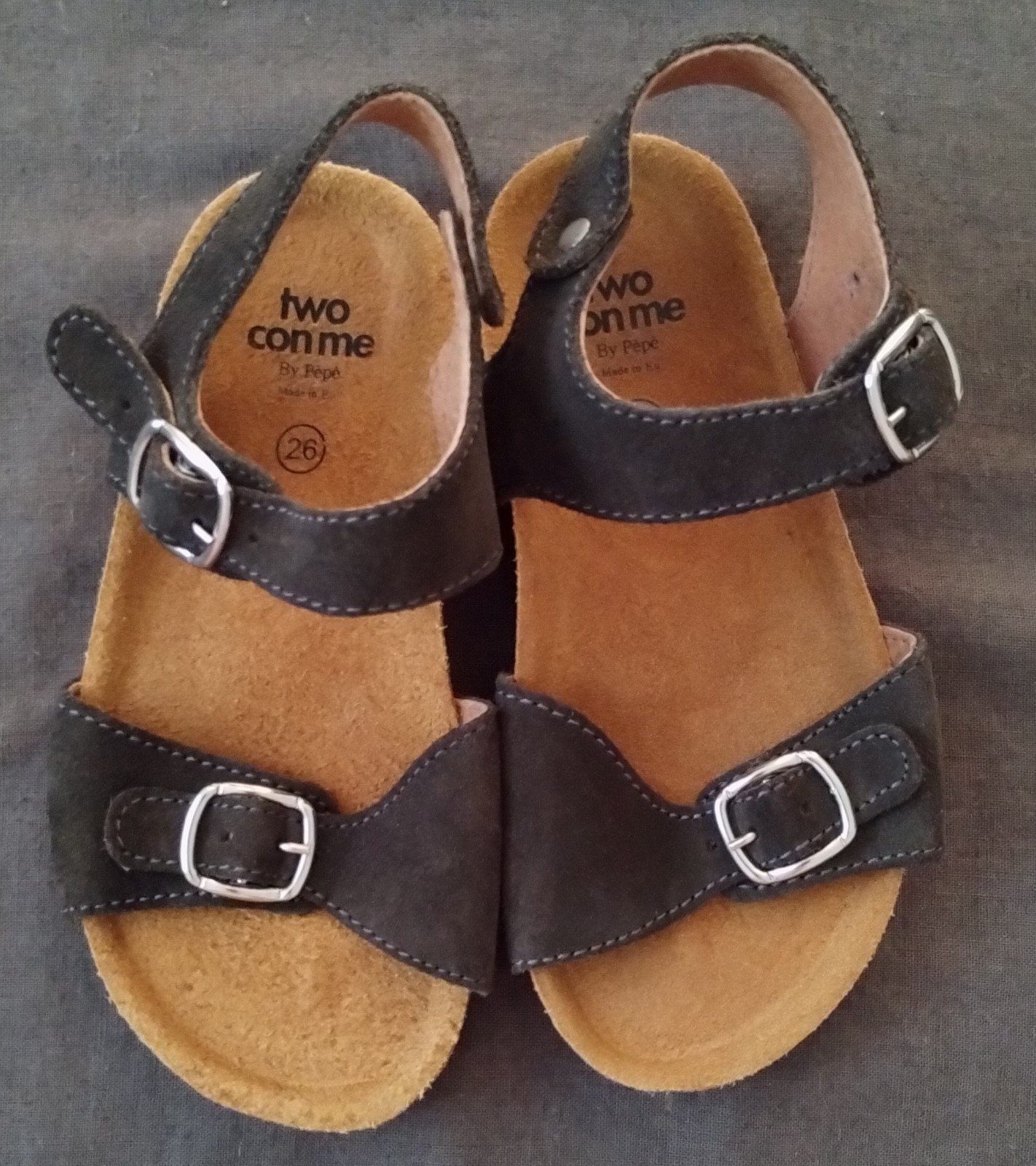 Two Con Me by Pepe Suede Sandals Size 25 ( US 8.5c)
