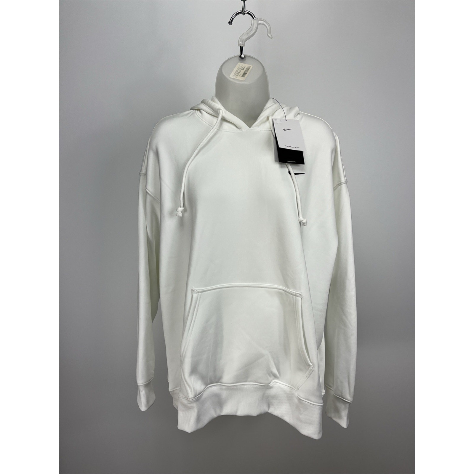 NWT Nike Womens Therma Pullover Oversized Training Hoodie in White, Size Large