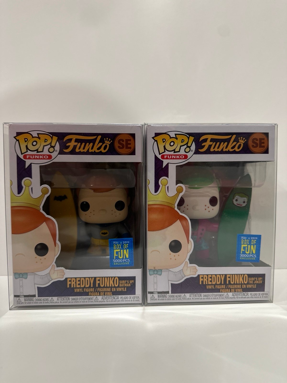 Freddy Funko Surf’s Up Batman and Joker Funko Pops Freaky Tiki Fundays 2019