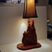 Vintage Cypress Wood Lamp