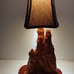 Vintage Cypress Wood Lamp