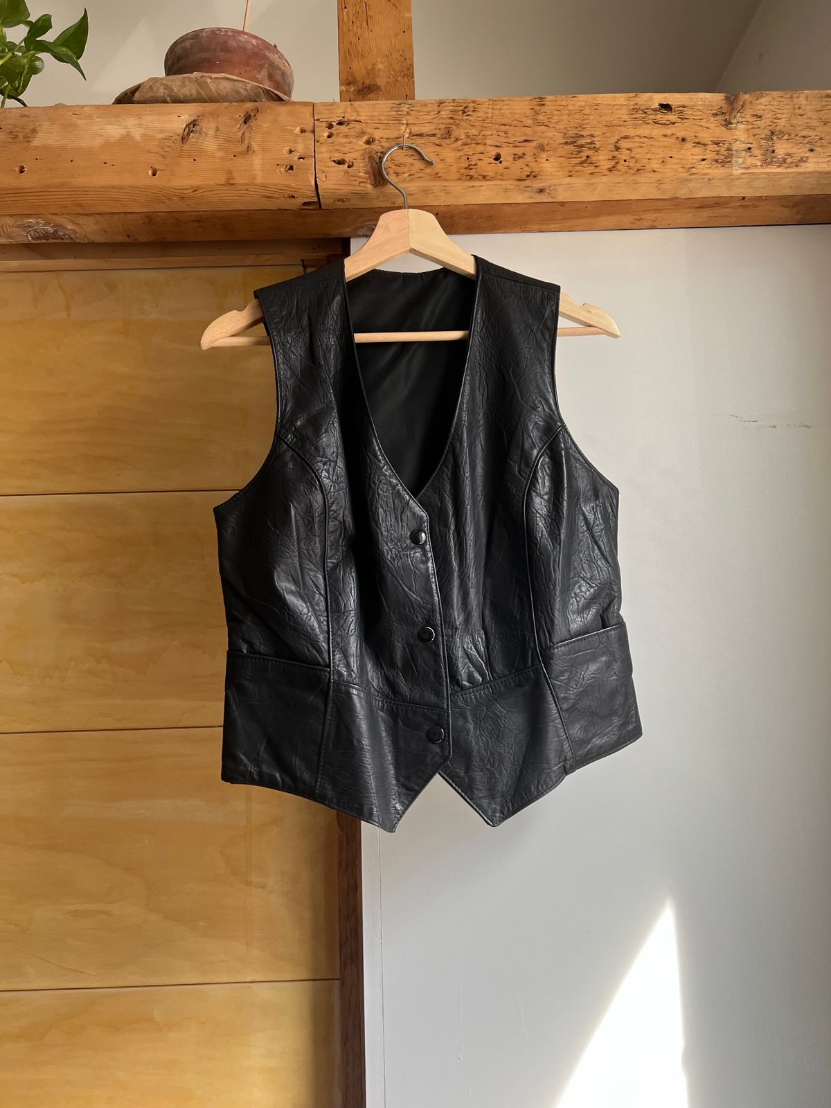Vintage genuine unisex leather vest