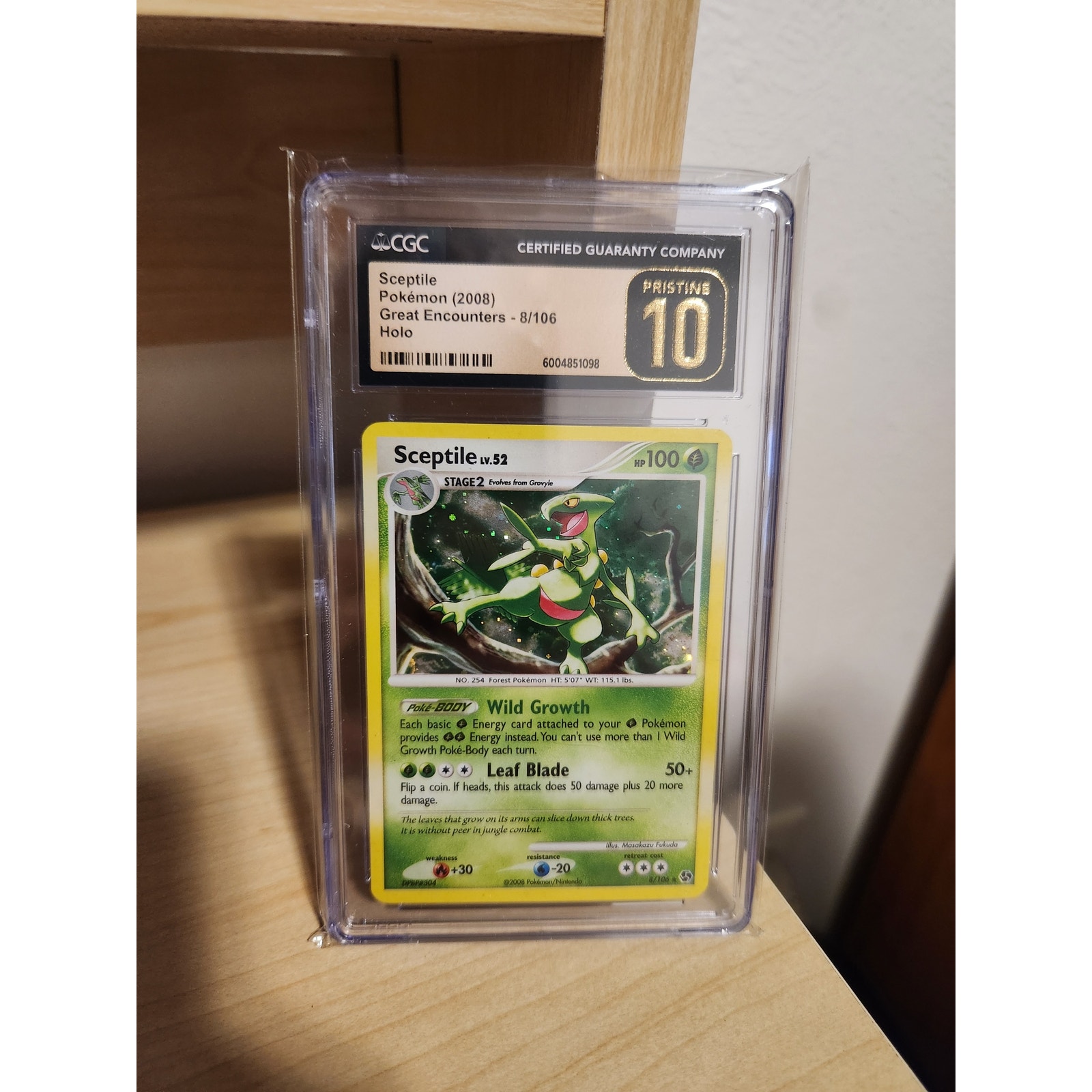 CCG PRISTINE 10 Sceptile Pokemon Great Encounters - 08/106 Reverse Holo Pop 2