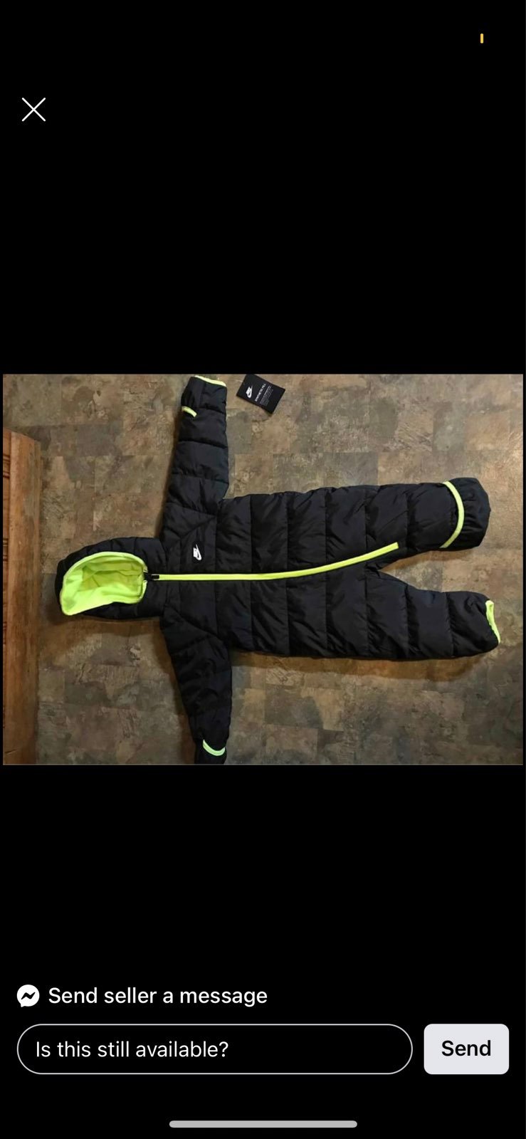 Nike puffer body suite