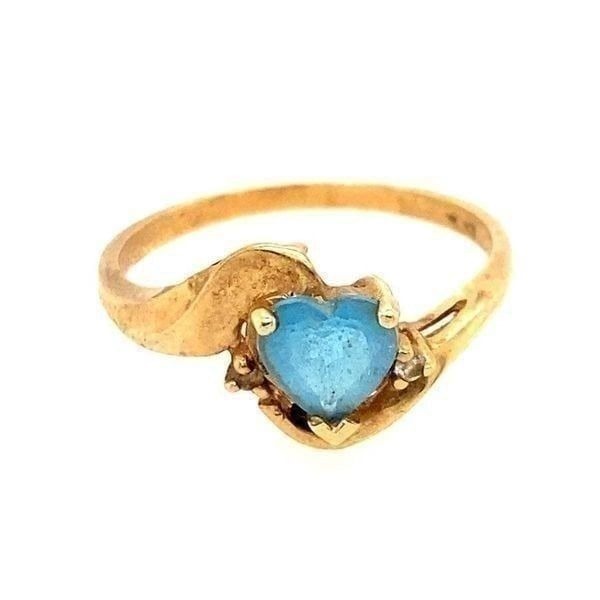 10k Heart-Shaped Topaz Ring