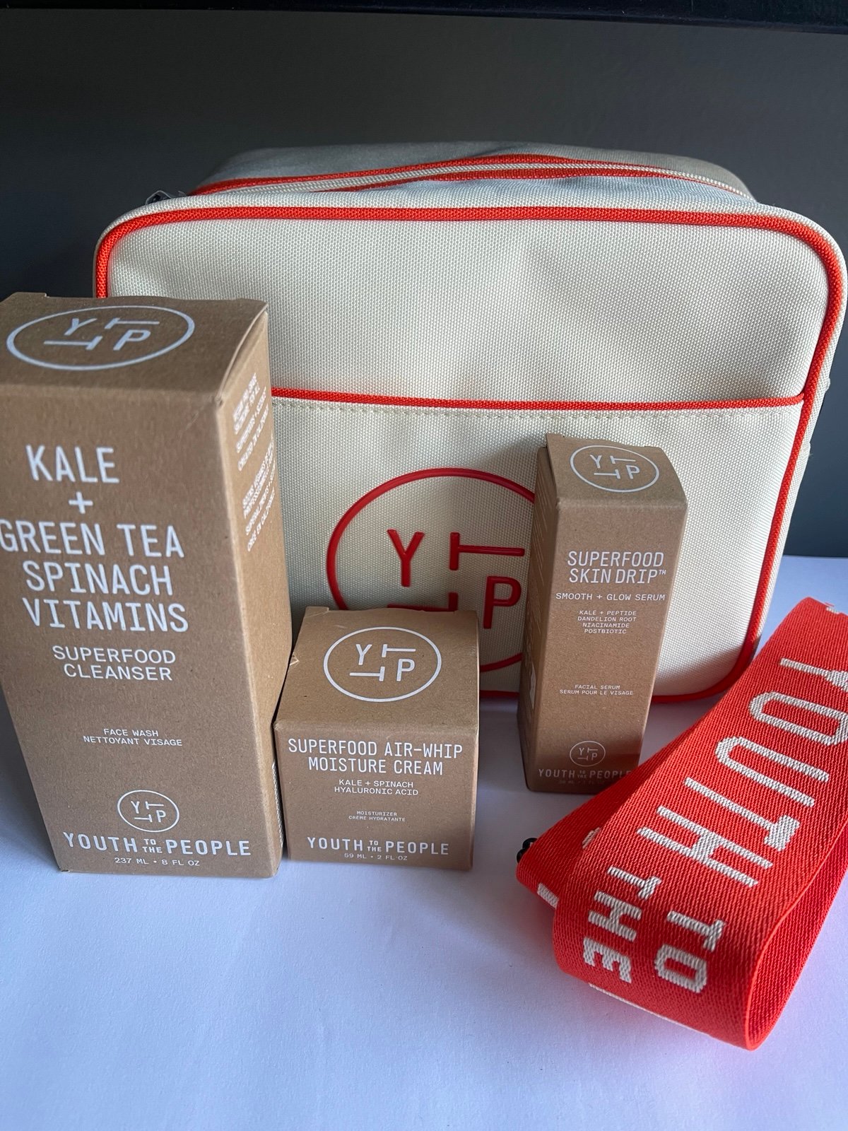 Youth To The People Skincare Set and bag