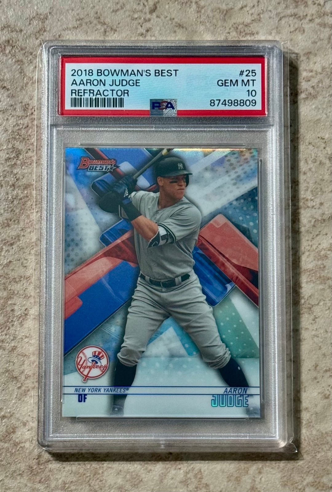 Aaron Judge 2018 Bowman's Best Refractor #25 PSA 10 Gem Mint