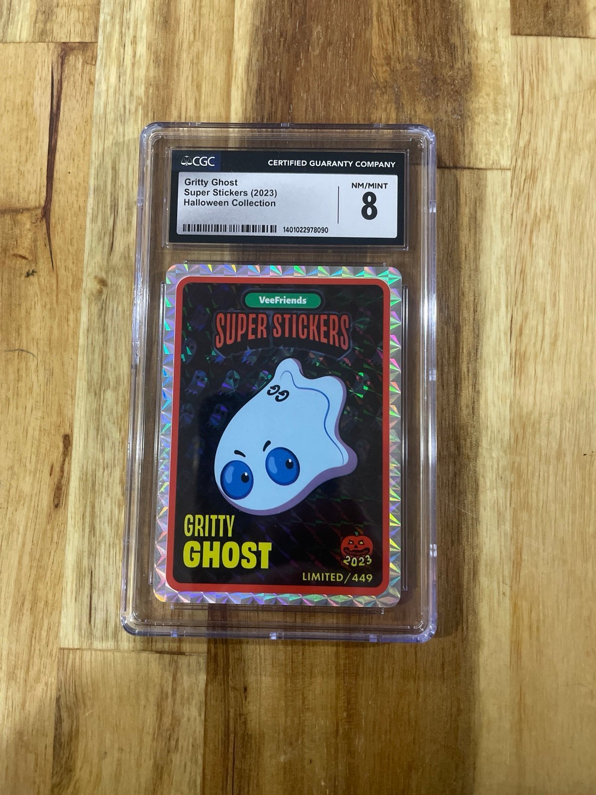 2023 VeeFriends Super Stickers Gritty Ghost /449 Graded CGC 8