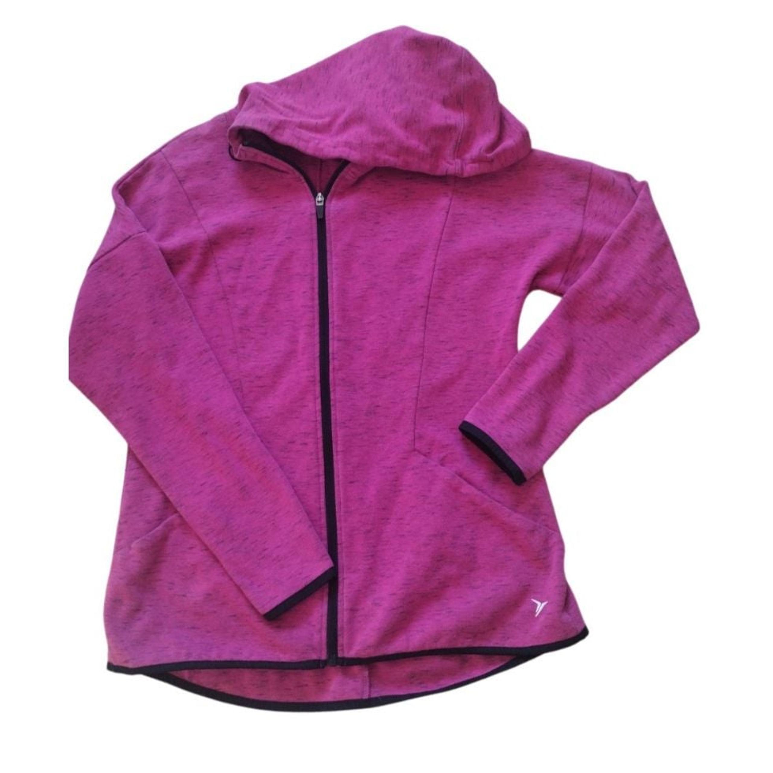 Old Navy Sweatshirt Women'sSize Hot Pink Full Zip Sweater Jacket  Logo Active
