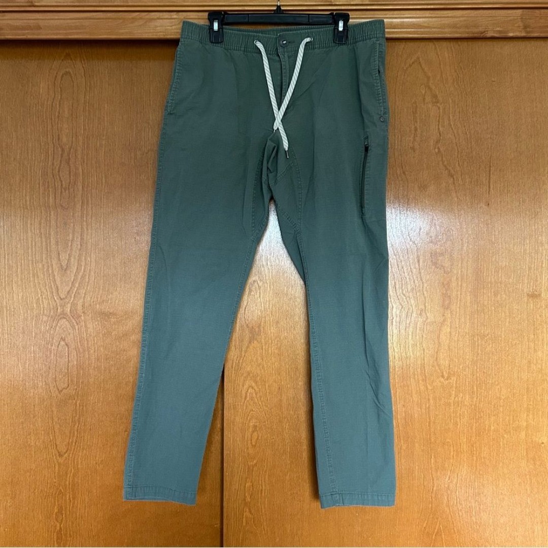 Vuori Ripstop Outdoor Hiking Pants in Army Green Size XL Gorpcore Cotton