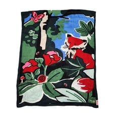 KATE SPADE Fabled forest fox scarf wrap Woodland creatures Mushroom print scarf