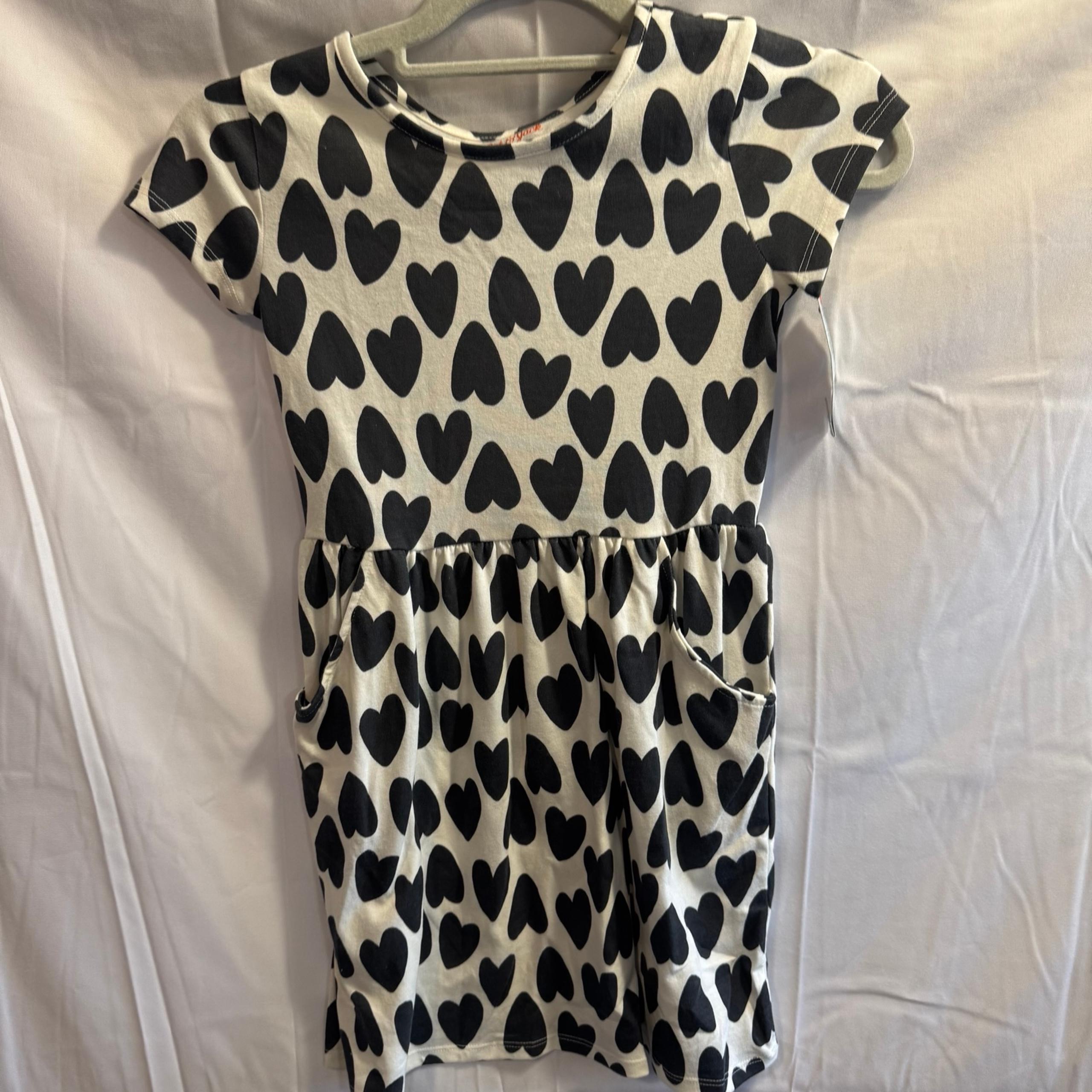 Cat & Jack Girls Size 8 Heart Print Dress With Pockets NWT