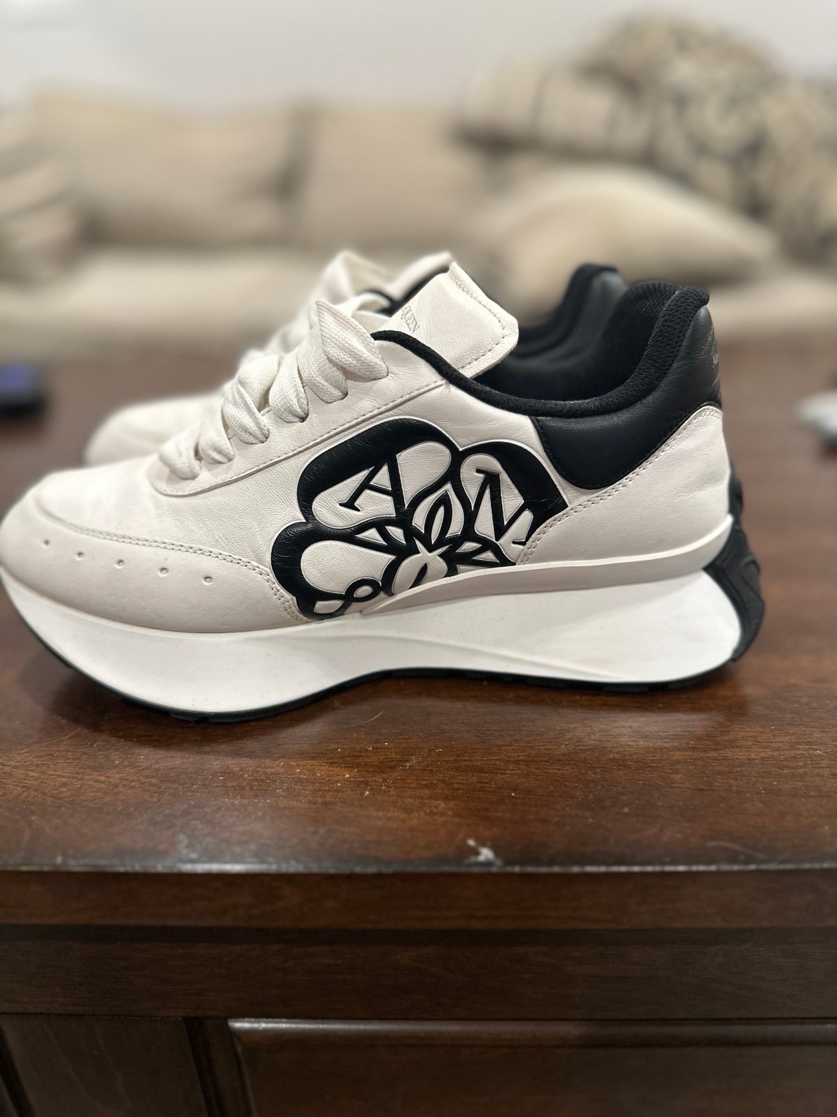 Alexander McQueen Black and White Sneakers
