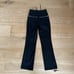 LPA - Fei 100% Leather Lace Up Front Moto Pants in Black