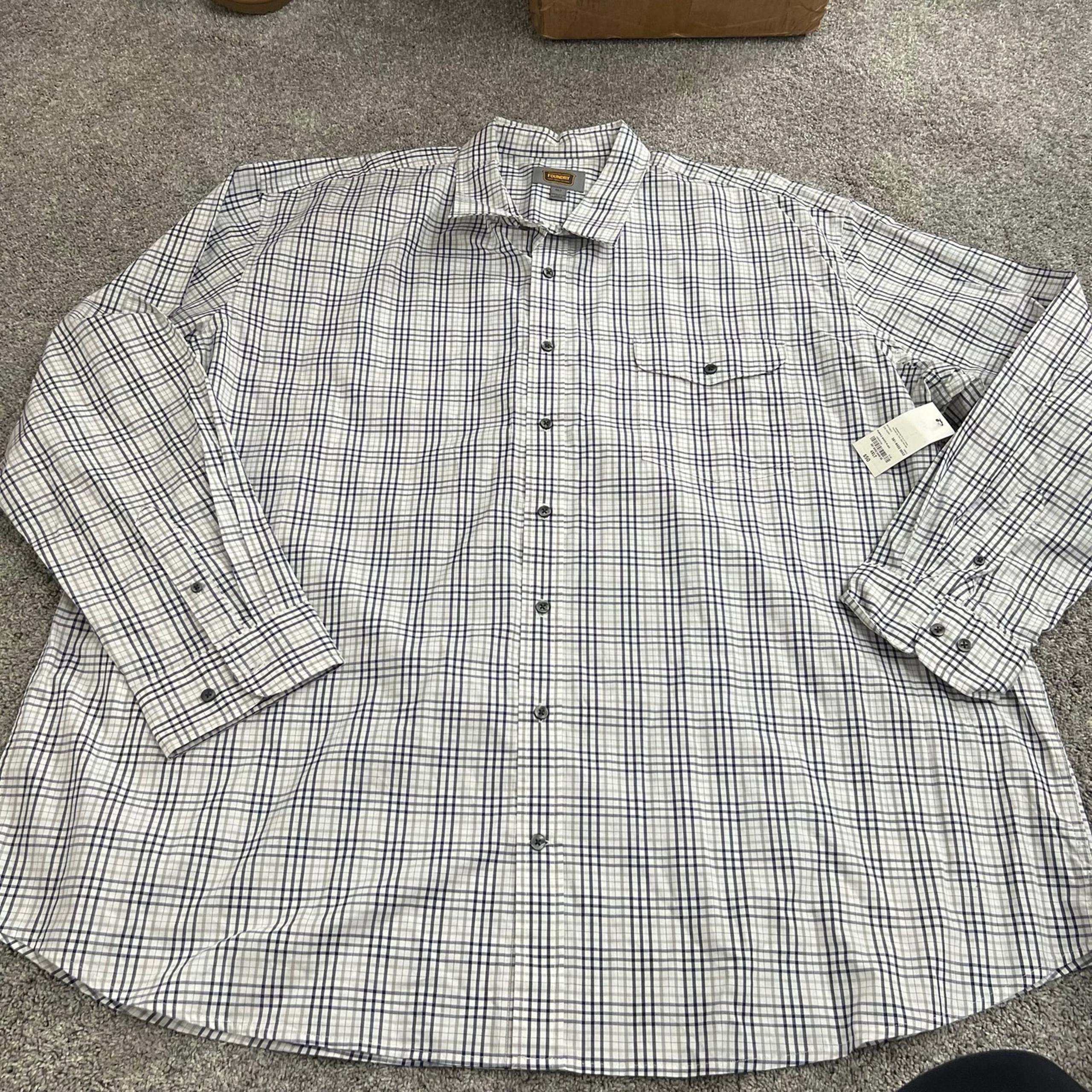 Foundry Men’s Button Down Shirt size 4XL NWT