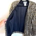 Vintage Teddi Women Blazer Jacket Size 1X Gold Silver Disco Sequin Glam Fancy