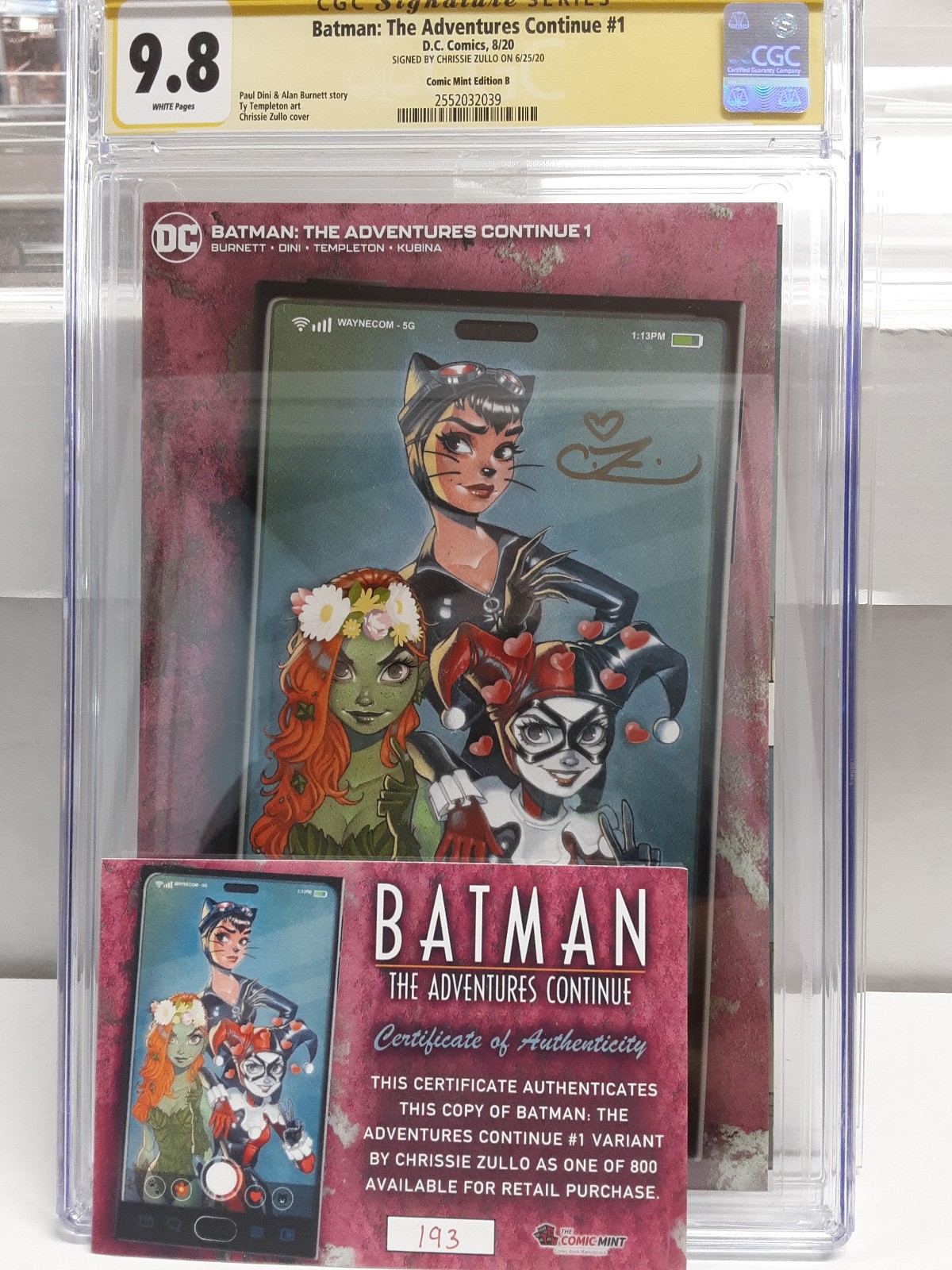 Batman Adventures Continue #1 I CGC SS 9.8 Signed by Chrissie Zullo