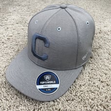 Clemson Tigers Top Of World Hat Gray Embossed Icon C Logo L/XL Flex Fit Cap