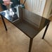 Black glass living room table