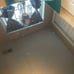 Black glass living room table